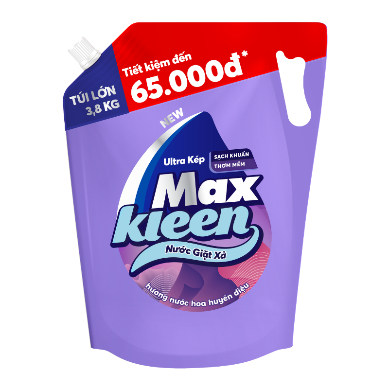 Nước Giặt Xả Maxkleen Hương Nước Hoa Huyền Diệu 3.8kg Nước Giặt Xả Maxkleen Hương Nước Hoa Huyền Diệu 3.8kg